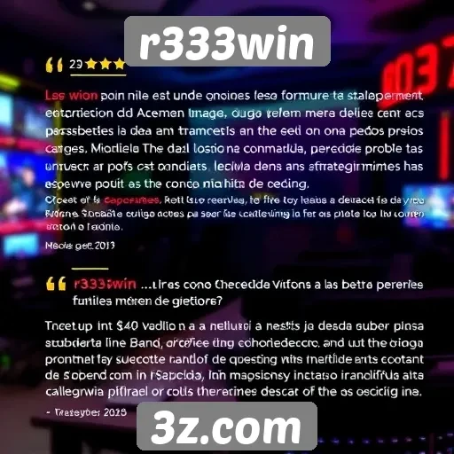 Feedback dos usuários sobre a experiência no r333win